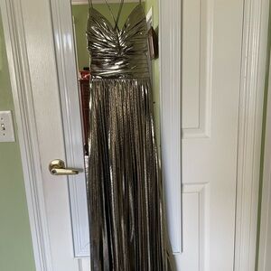 Metallic Gold Evening Gown